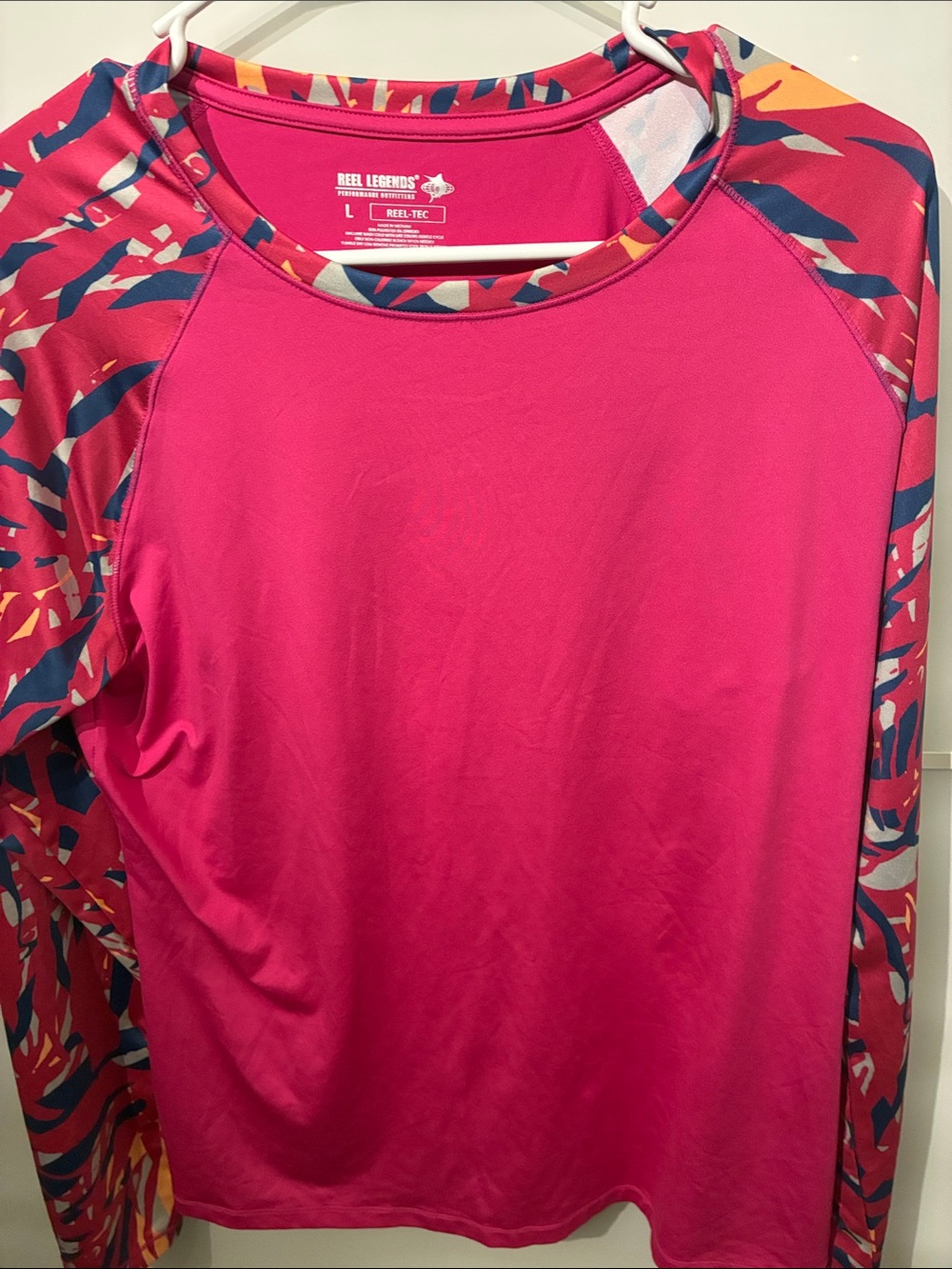 Reel Legends Women’s Pink Long-Sleeve Performance Top